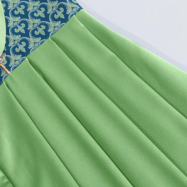 Oktoberfest Bavarian Lace Color-Block Dress for Women detail 8