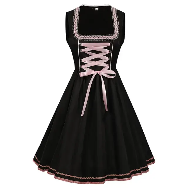 Oktoberfest Bavarian Two-Piece Dress Cosplay Maid Costume detail 11