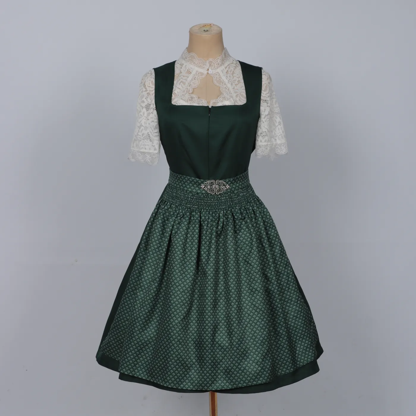 Women's Oktoberfest Maid Dress Lace Apron 3-Piece Cosplay Costume detail 1