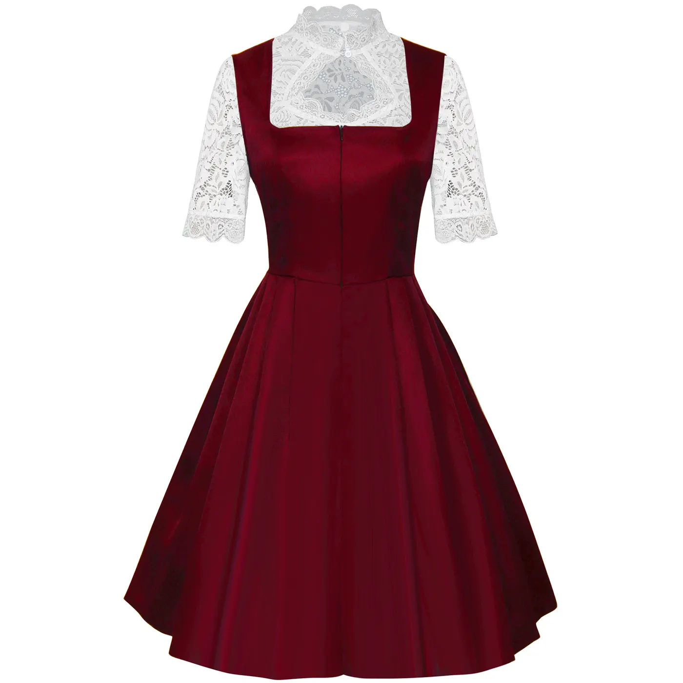 Women's Oktoberfest Maid Dress Lace Apron 3-Piece Cosplay Costume detail 5