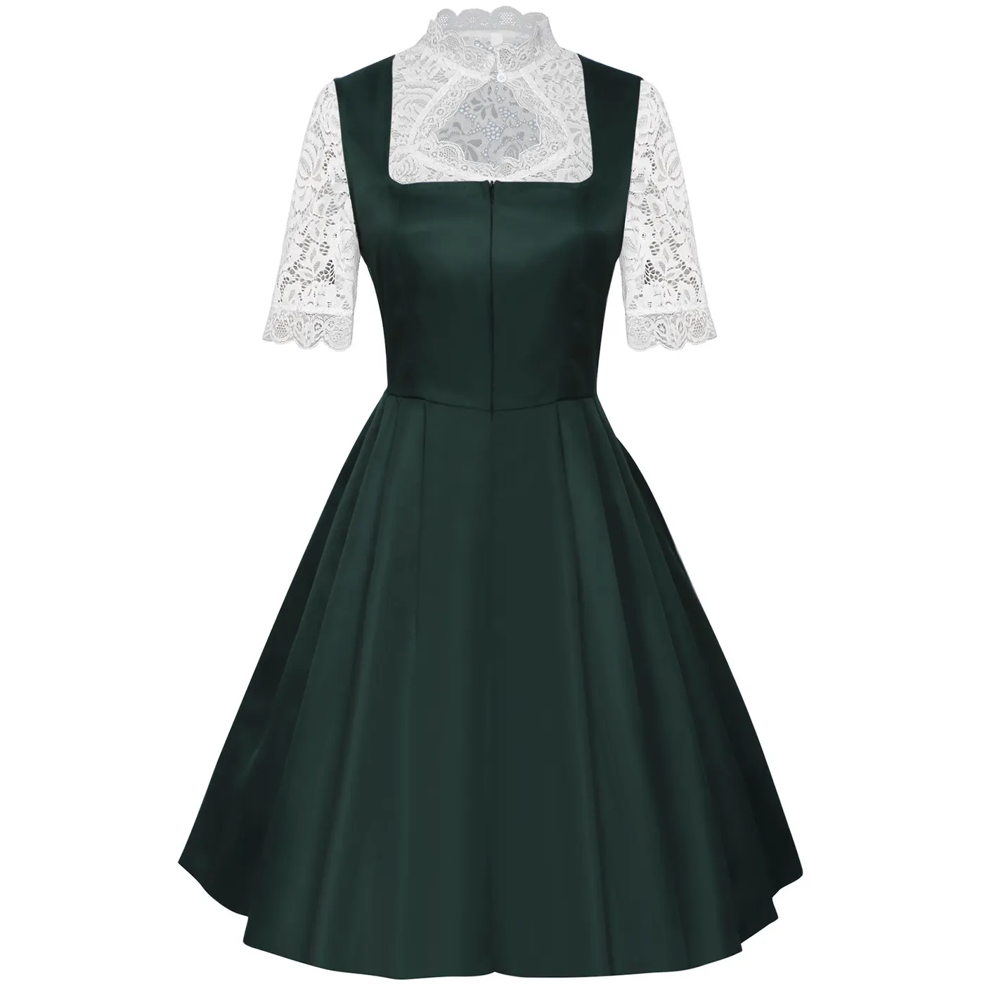 Women's Oktoberfest Maid Dress Lace Apron 3-Piece Cosplay Costume detail 8
