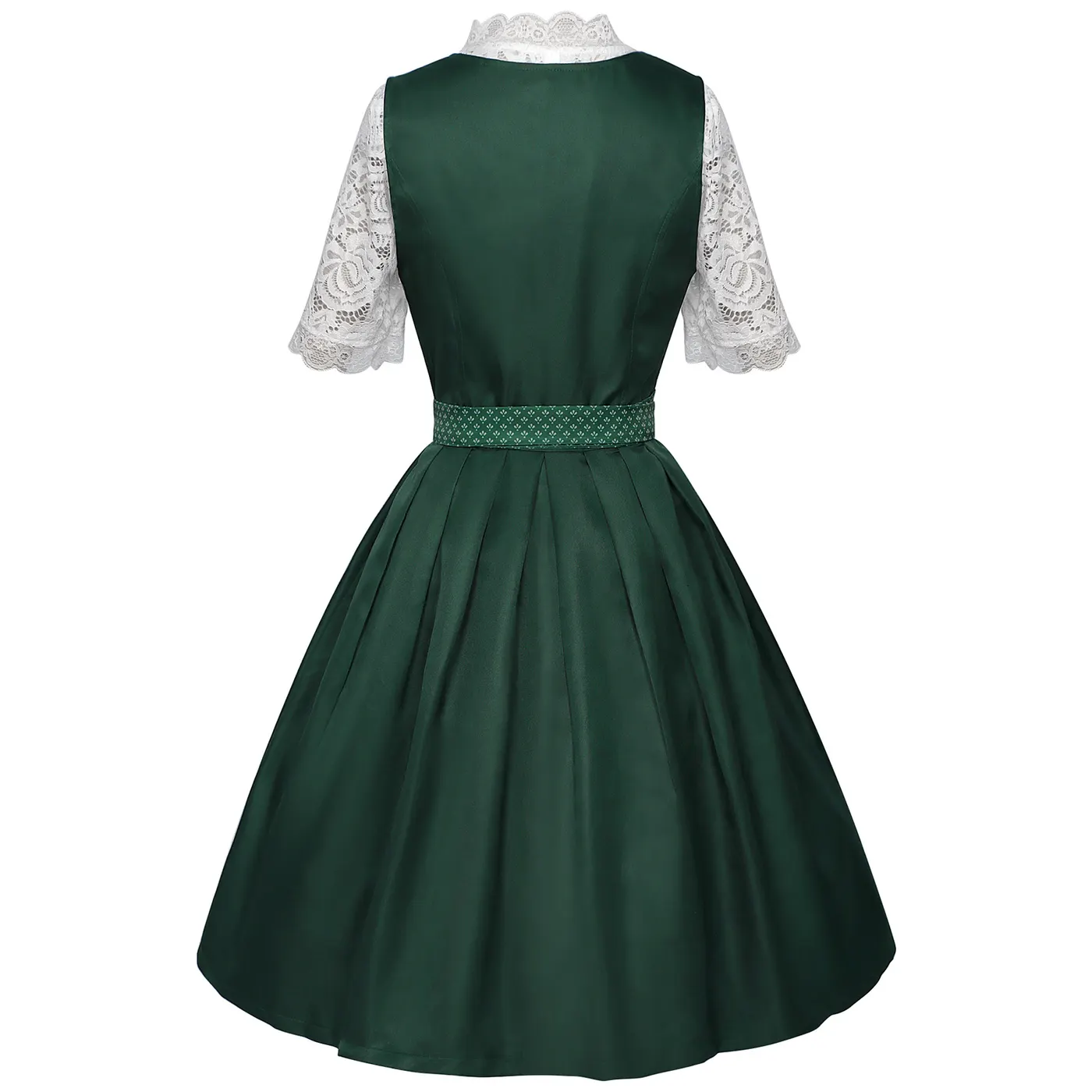 Women's Oktoberfest Maid Dress Lace Apron 3-Piece Cosplay Costume detail 11