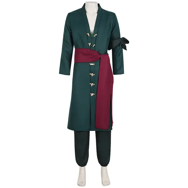 One Piece Zoro Cosplay Costume Set for Men, Top and Pants detail 1