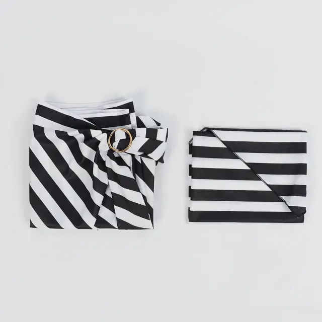Pirate Costume Burnout Striped Lace-Up Skirt detail 1