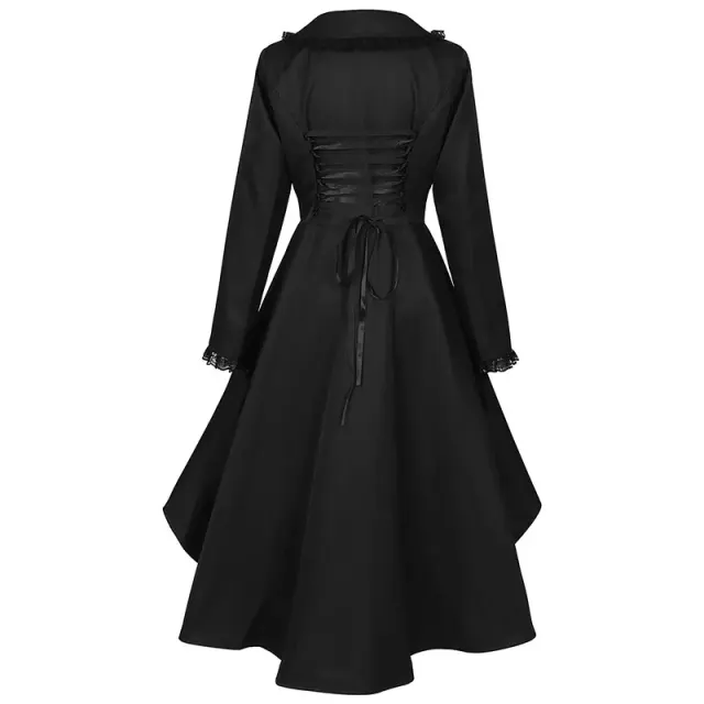Plague Doctor Cosplay-Langmantel mit unregelmäßigem Saum Detail 2
