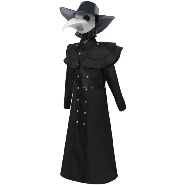 Halloween Plague Doctor Cosplay Costume Steampunk Bird Beak Set detail 10