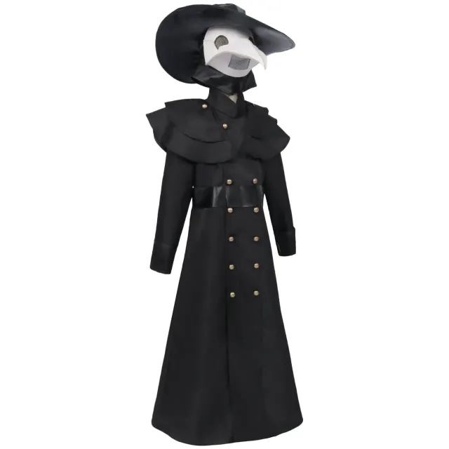 Halloween Plague Doctor Cosplay Costume Steampunk Bird Beak Set detail 11