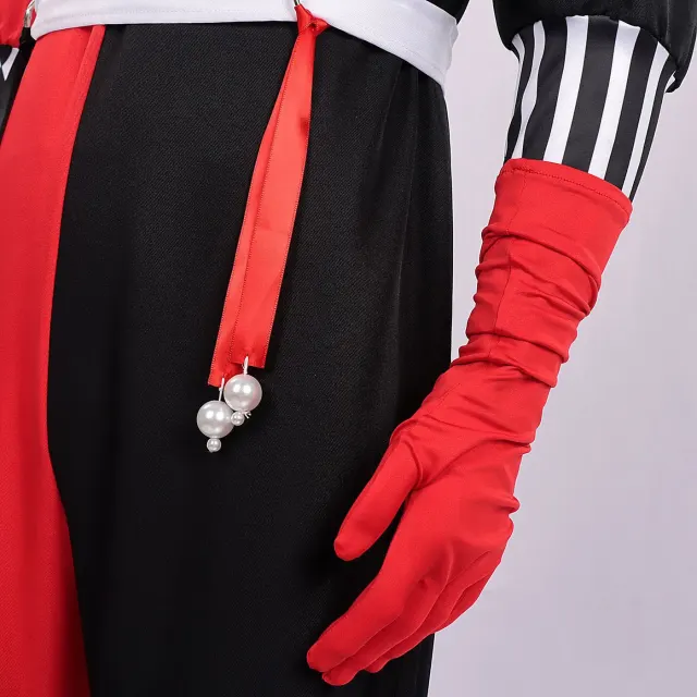 Plaid Crazy Joker & Queen Couple Cosplay Costume Set detail 8