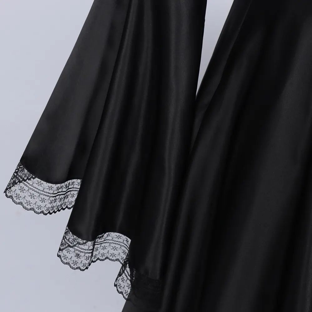 Plus Size Medieval Gothic Hooded Witch Dress for Renaissance Cosplay detail 3