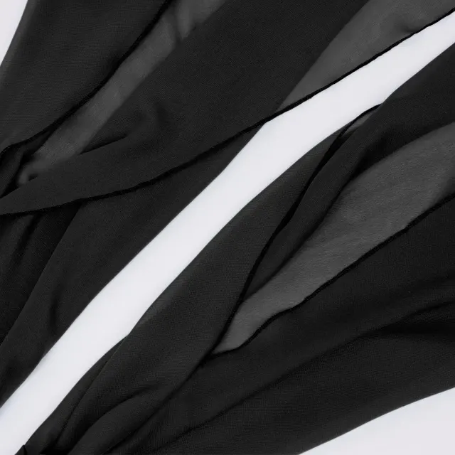 Princess Gothic Long Chiffon Cape for Halloween Cosplay detail 16