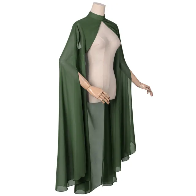 Princess Gothic Long Chiffon Cape for Halloween Cosplay detail 20