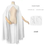 Court Chiffon Cape - White