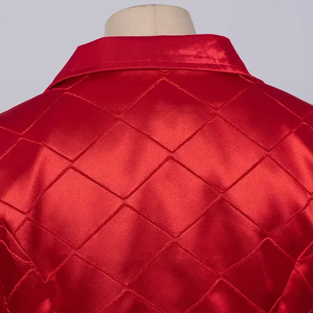 Red and Black Harlequin Clown Cosplay Costume for Women detail 7