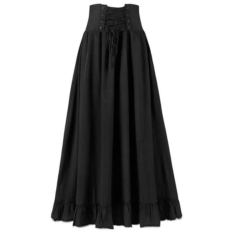 Renaissance Drawstring Pirate Skirt for Halloween Cosplay detail 1