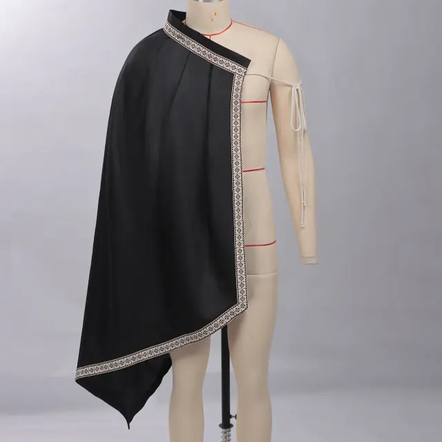 Renaissance Half-Shoulder Cape for LARP Cosplay and Halloween detail 1