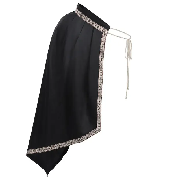 Renaissance Half-Shoulder Cape for LARP Cosplay and Halloween detail 2