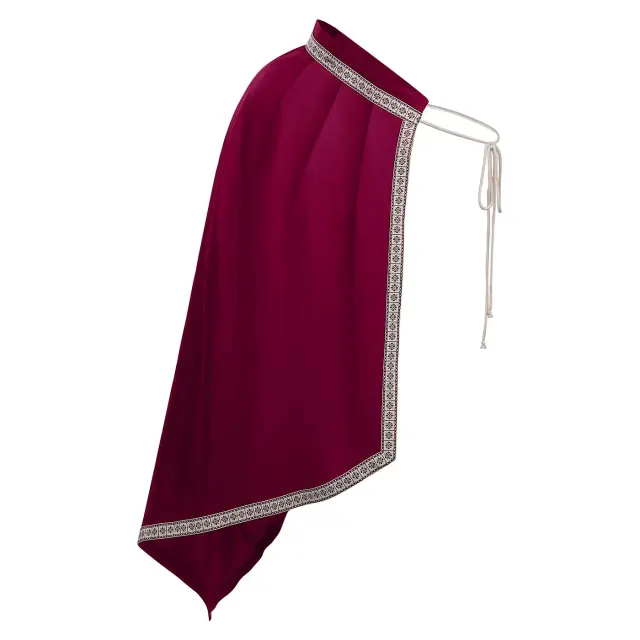 Renaissance Half-Shoulder Cape for LARP Cosplay and Halloween detail 8