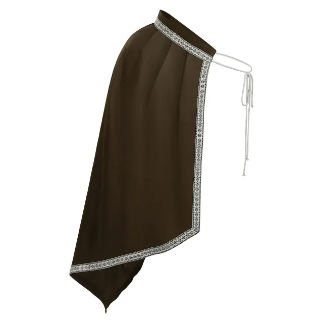 Renaissance Half-Shoulder Cape for LARP Cosplay and Halloween detail 19