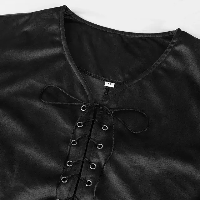 Renaissance Pirate Suede Vest for Halloween Viking Cosplay detail 8