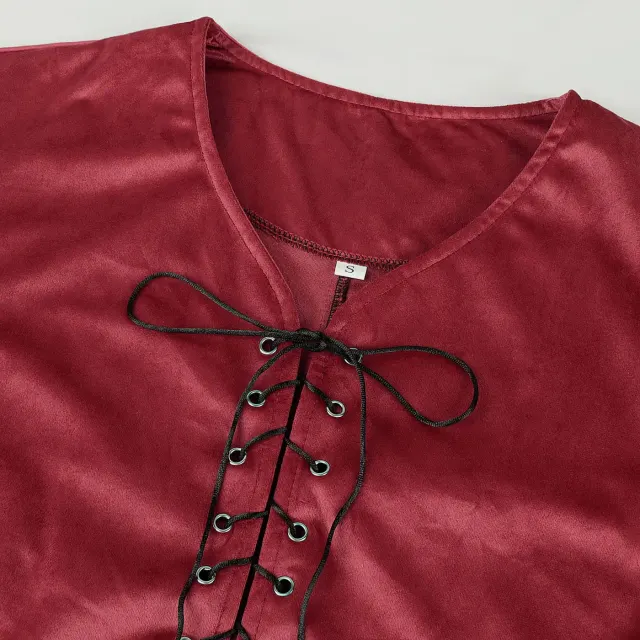 Renaissance Pirate Suede Vest for Halloween Viking Cosplay detail 18