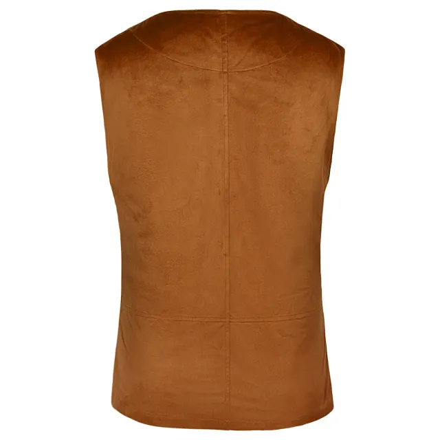 Renaissance Pirate Suede Vest for Halloween Viking Cosplay detail 22