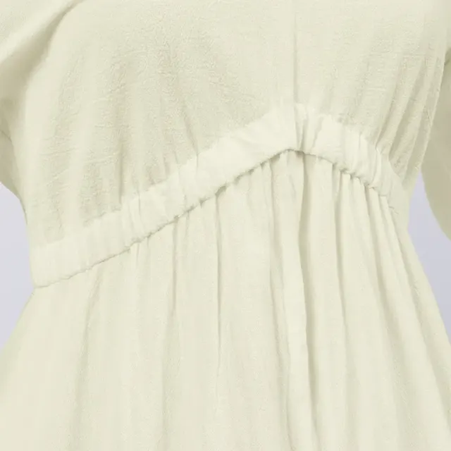 Renaissance Ruffled Doll-Collar Long-Sleeve Floor-Length Dress detail 7