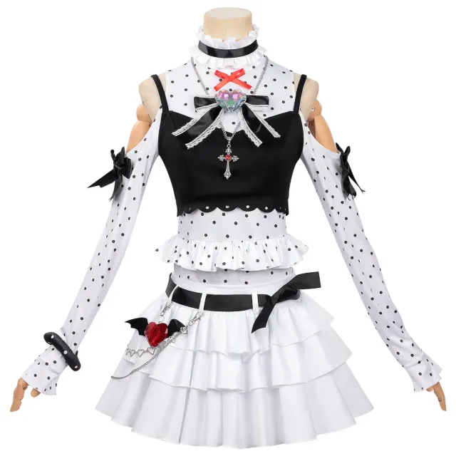 Requiem Black and White Nursery Rhyme Cosplay Costume detail 1