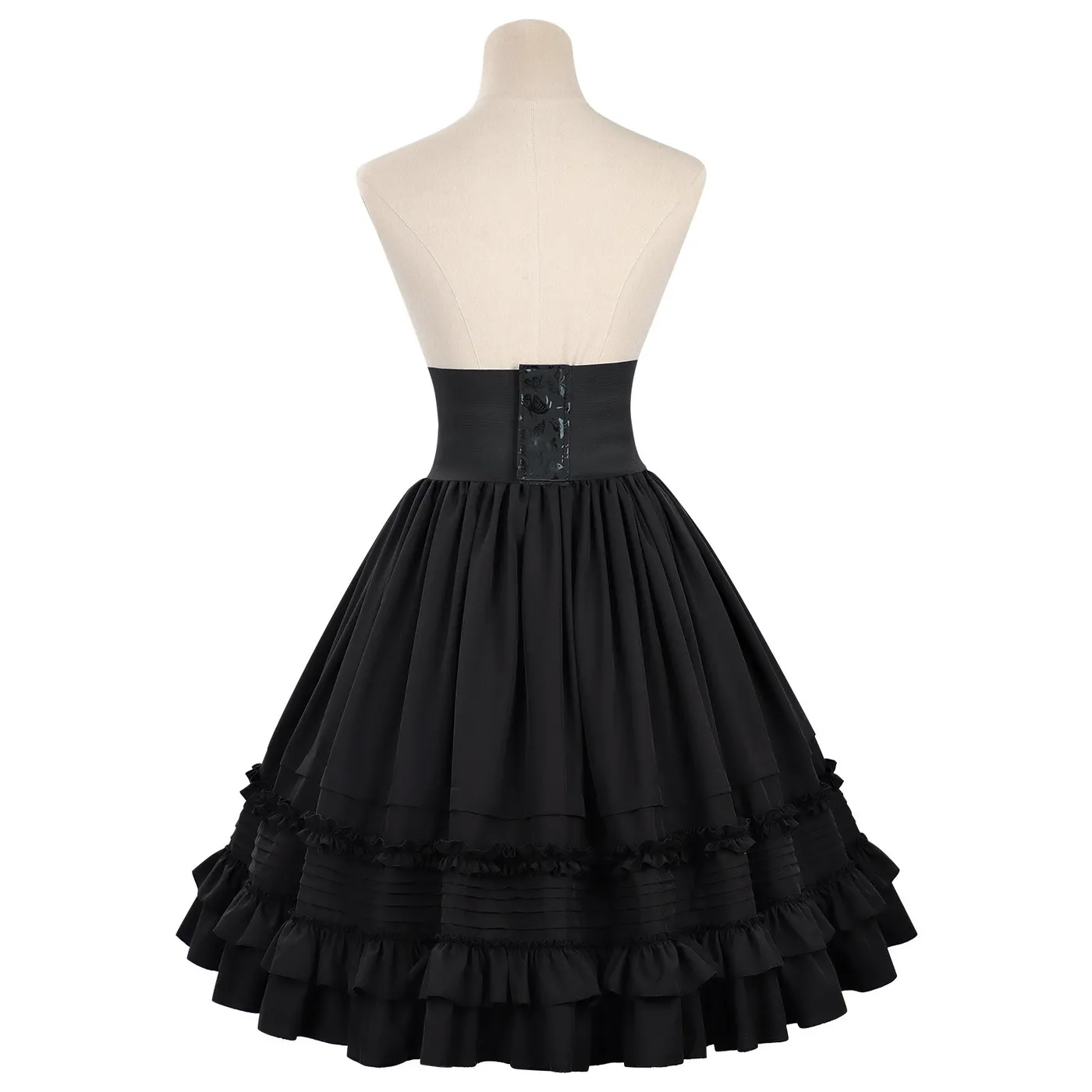 Retro Lace Ruffled Mini Skirt for Cosplay and Halloween detail 1