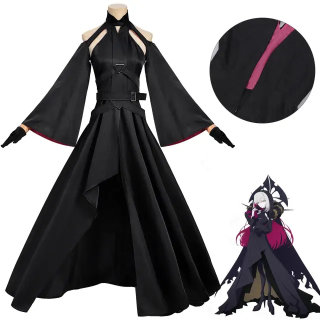 Main product image showing the Ribbon Hero Belbet cosplay black dress as a full set.