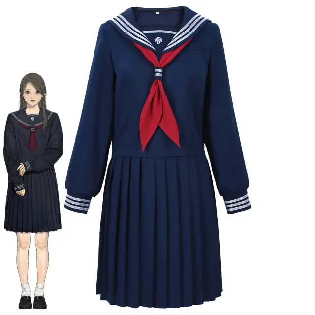 Full Hinako Shimizu cosplay costume featuring a sailor-style Ebisugaoka Middle School uniform from Silent Hill f.