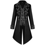 Silver-Trim Tailcoat - Black