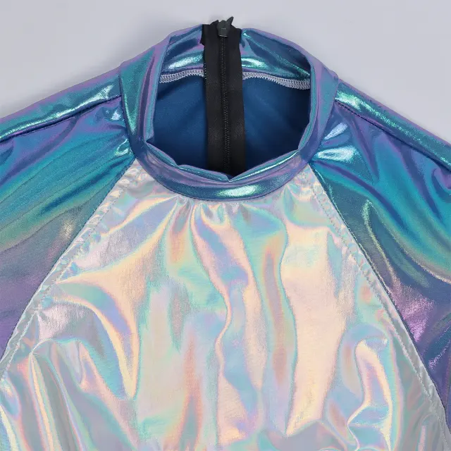 Halloween Space Alien Laser Shiny Women's Cosplay Dress detail 18