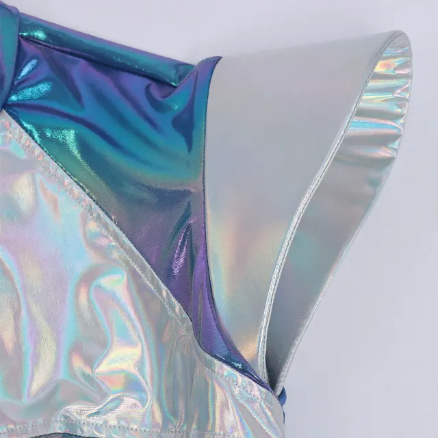 Halloween Space Alien Laser Shiny Women's Cosplay Dress detail 19