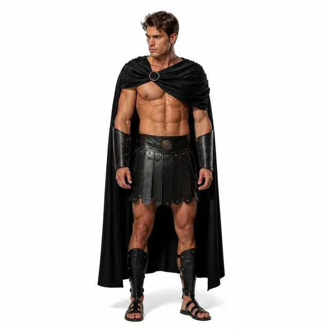 Spartan Warrior Cosplay Cape for Halloween and Roman Costumes detail 2