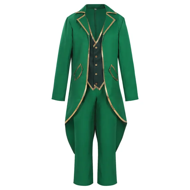St. Patrick's Irish Elf Gothic Vintage Coat Cosplay Costume detail 2