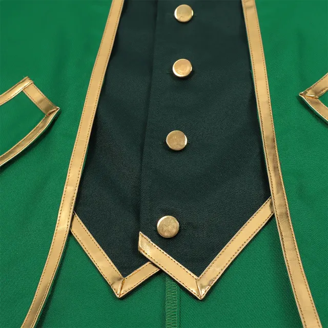 St. Patrick's Irish Elf Gothic Vintage Coat Cosplay Costume detail 9