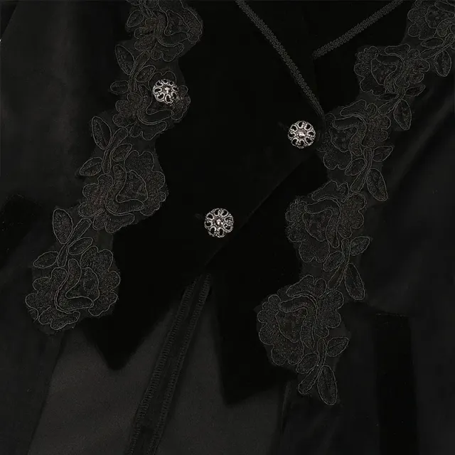 Steampunk Gothic Lace Tailcoat Halloween Cosplay Jacket for Women detail 4