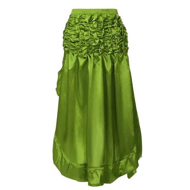 Steampunk Gothic Pirate Renaissance Ruffled Midi Cosplay Skirt detail 12