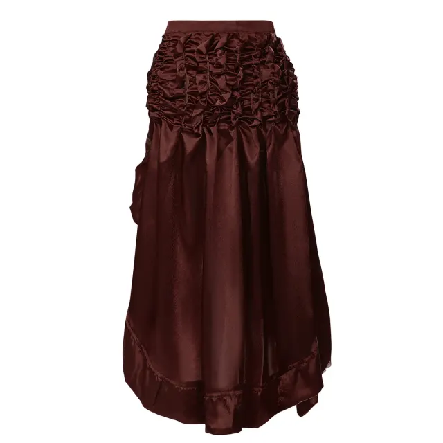 Steampunk Gothic Pirate Renaissance Ruffled Midi Cosplay Skirt detail 14