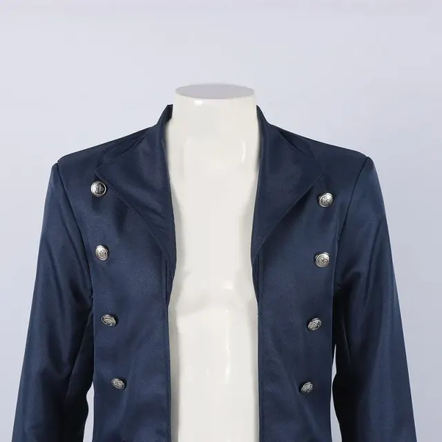 Steampunk Gothic Victorian Long Coat and Renaissance Shirt Costume detail 12