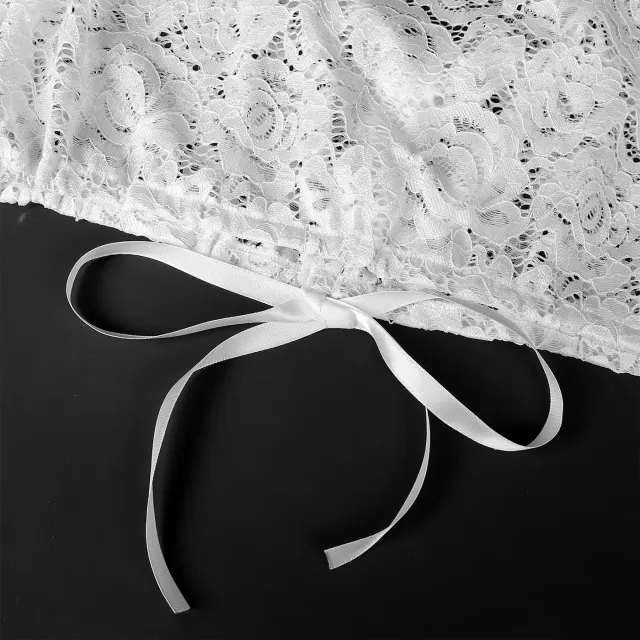 Traditional Bavarian Oktoberfest Corset Costume in White detail 17