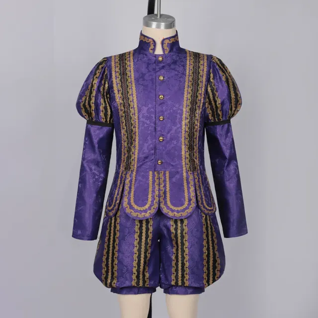 Adult & Kids Tudor Court Jacquard Cosplay Costume Set detail 1
