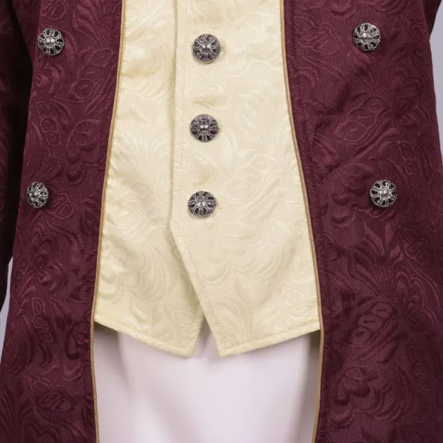 Unisex Christmas Medieval Punk Bow-Tie Tailcoat Costume detail 5