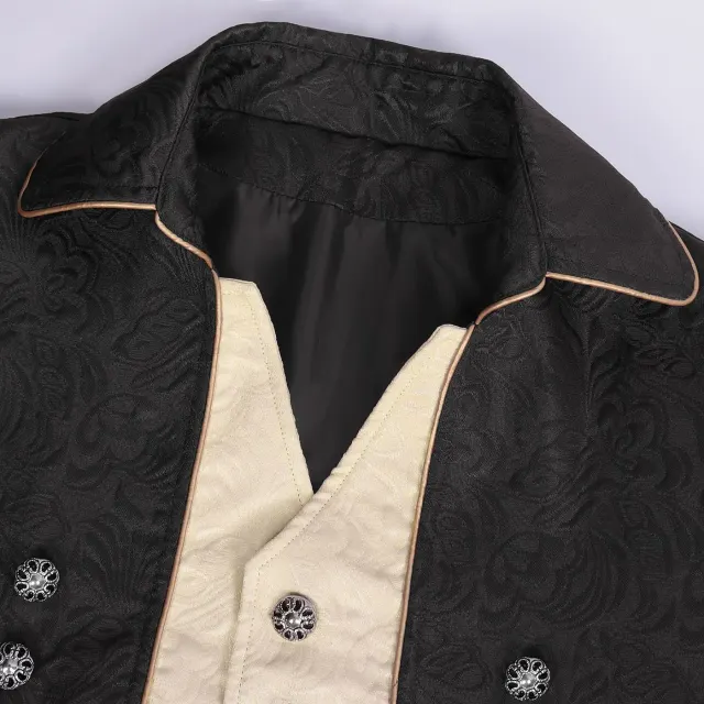 Unisex Christmas Medieval Punk Bow-Tie Tailcoat Costume detail 9