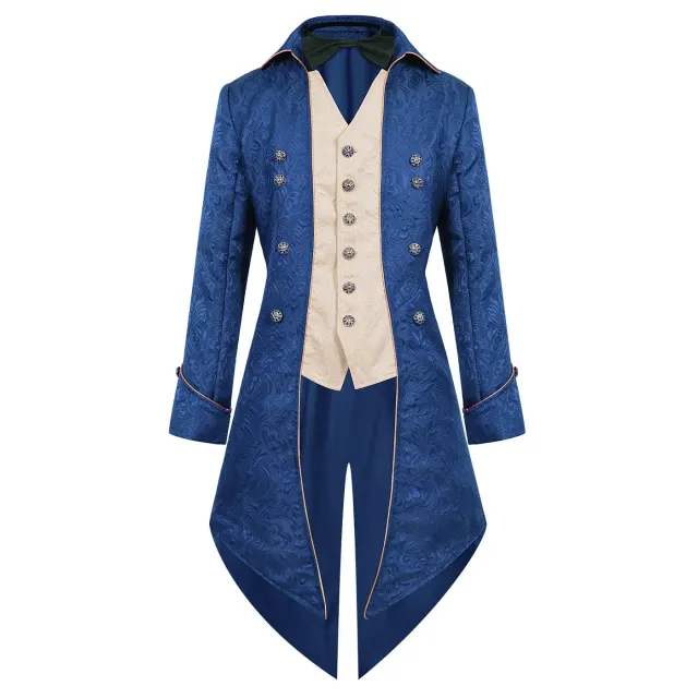Unisex Christmas Medieval Punk Bow-Tie Tailcoat Costume detail 12