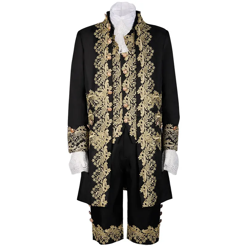 Unisex Embroidered Prince Cosplay Costume 3-Piece Halloween Set detail 2