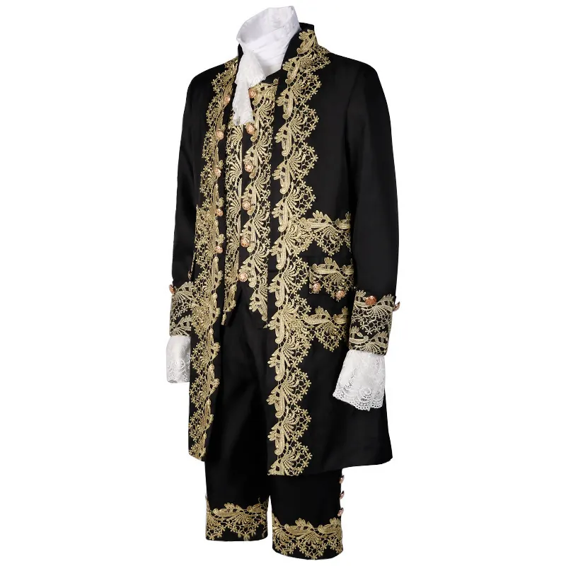 Unisex Embroidered Prince Cosplay Costume 3-Piece Halloween Set detail 3
