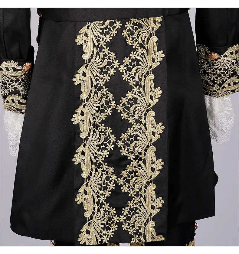 Unisex Embroidered Prince Cosplay Costume 3-Piece Halloween Set detail 9