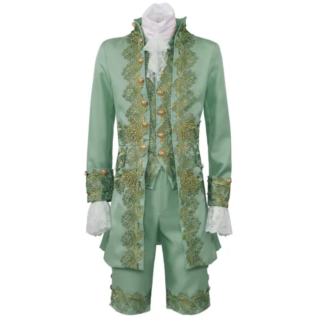 Unisex-3-teiliges Halloween-Cosplay-Kostüm Prinz mit Stickerei Detail 20
