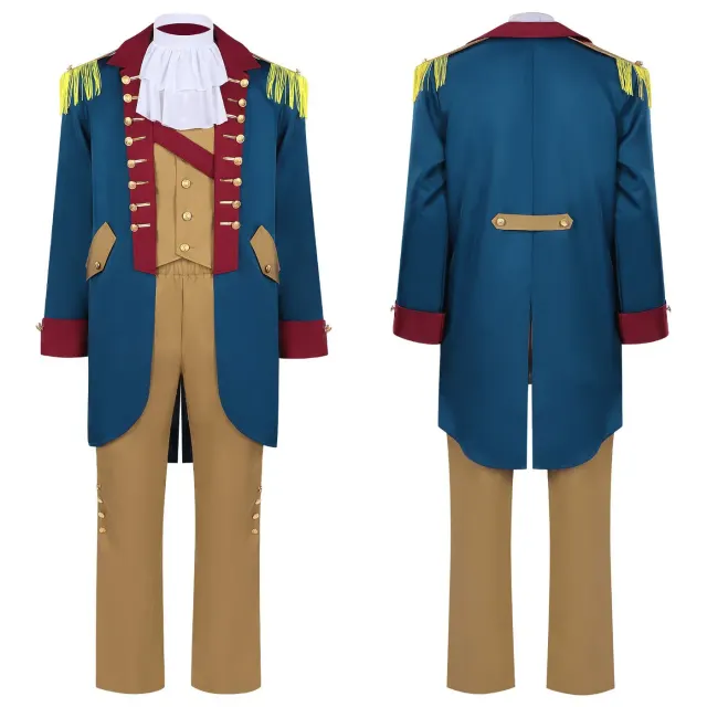 Unisex European court-style aristocratic stage costume set in the men's Set 2 option for theatrical performance.